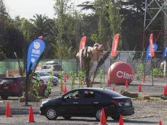 Un parque jurásico desde la comodidad de tu auto: Así se vive Dinosaurios Auto-Tour